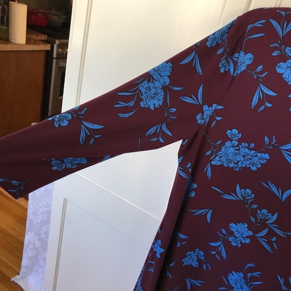 LAUREN RALPH LAUREN Floral Midi Dress 3/4 Sleeve Swing Women’s Plus Size 16 1X - Picture 4 of 16